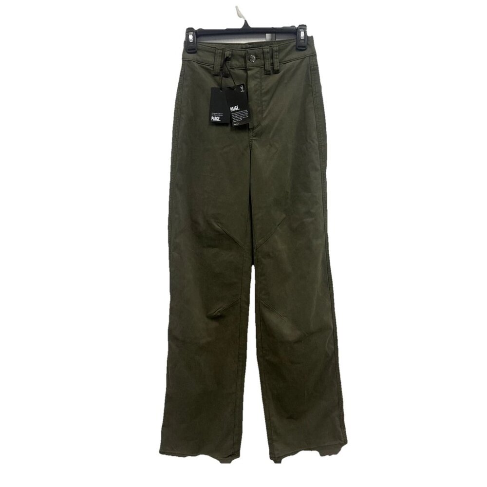 PAIGE Women's Clean Front Sasha size 24 x 34 Jean Knee Darts Wide Leg High Rise - Picture 10 of 15